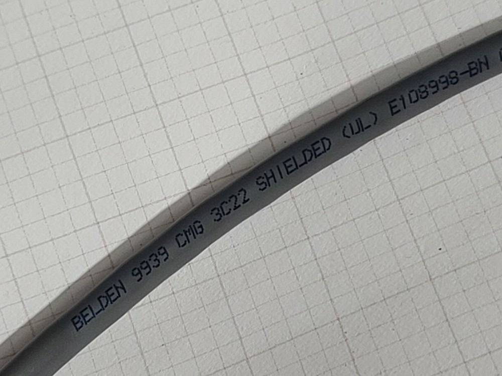 Belden 9939 22/3C Multi-Shielded EIA RS-232 Control/Instrumentation Cable /10ft