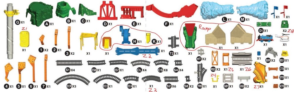 Thomas & Friends TrackMaster Sky-High Bridge Jump Set Replacement Parts