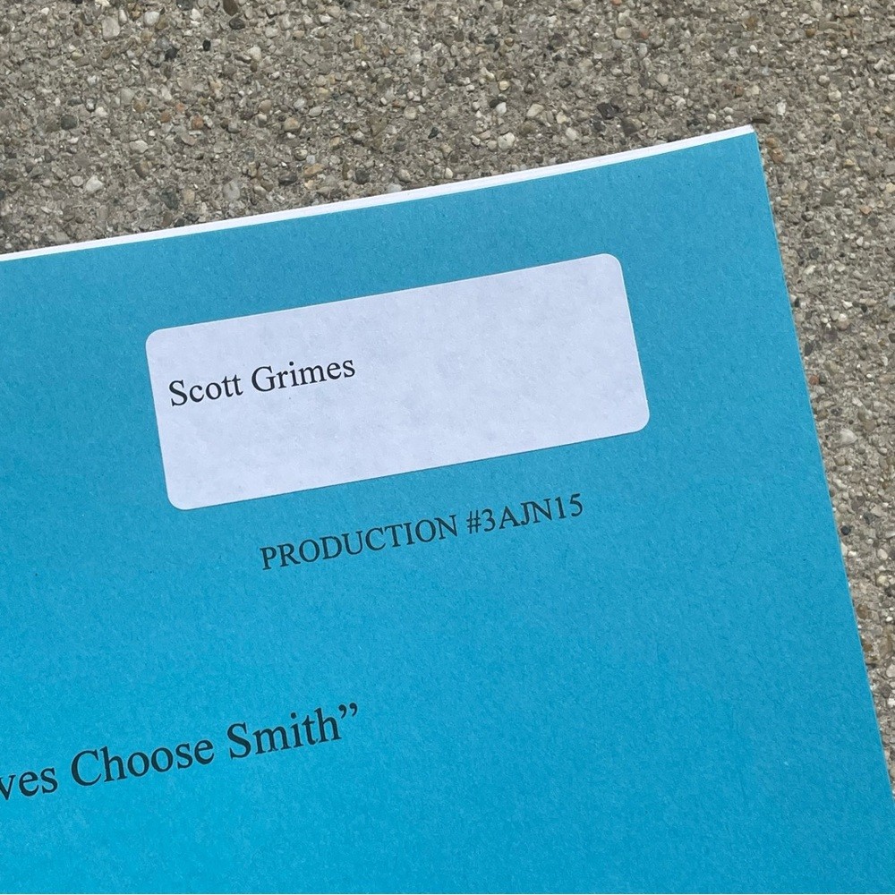 American Dad Scott Grimes Steve Smith 2007 Production Used Table Draft Script