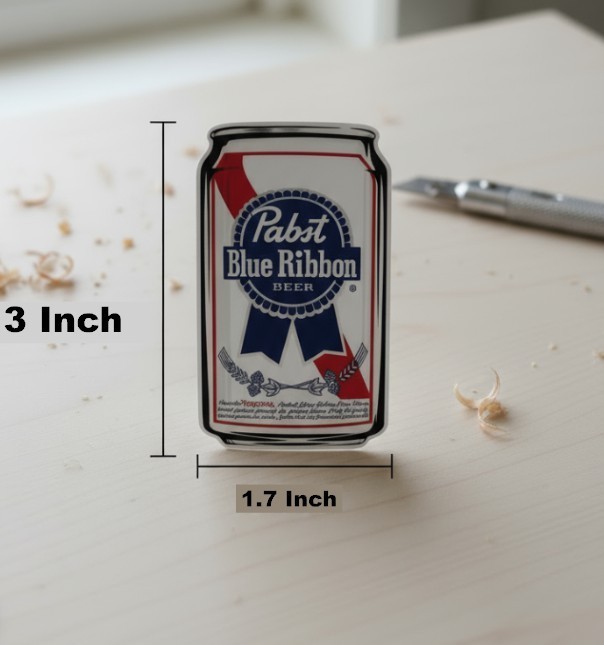 Pabst Blue Ribbon Beer premium Vinyl Sticker Decal PBR 3 Inch x 1.7 Inch USA