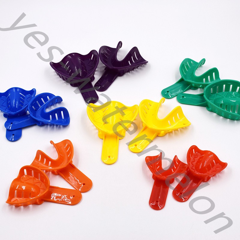 1 Set Dental 6 Different Sizes Impression Plastic Assorted Kit Upper/Lower Trays