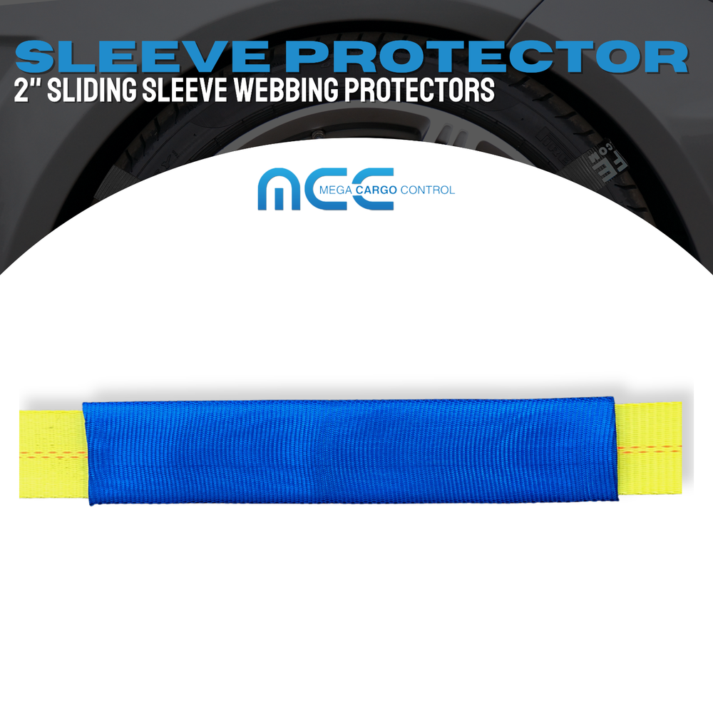 10 Pack 12" Sliding Sleeve Webbing Web Protector for 2" Ratchet Tie Down Strap