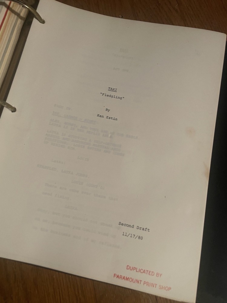 TAXI sitcom 1981 PRODUCTION BINDER Paramount Studios Casting, Scripts, Revisions