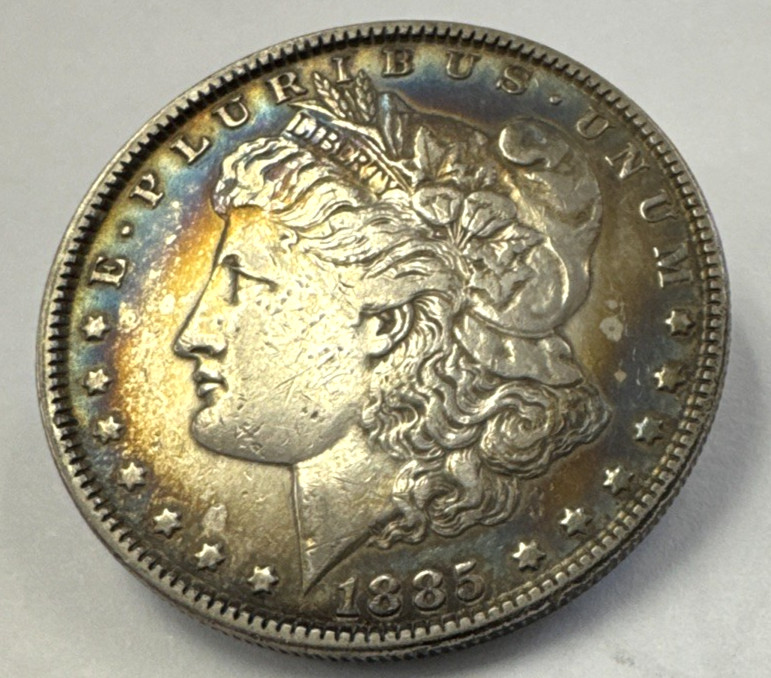 1885 P Morgan Silver Dollar Toned