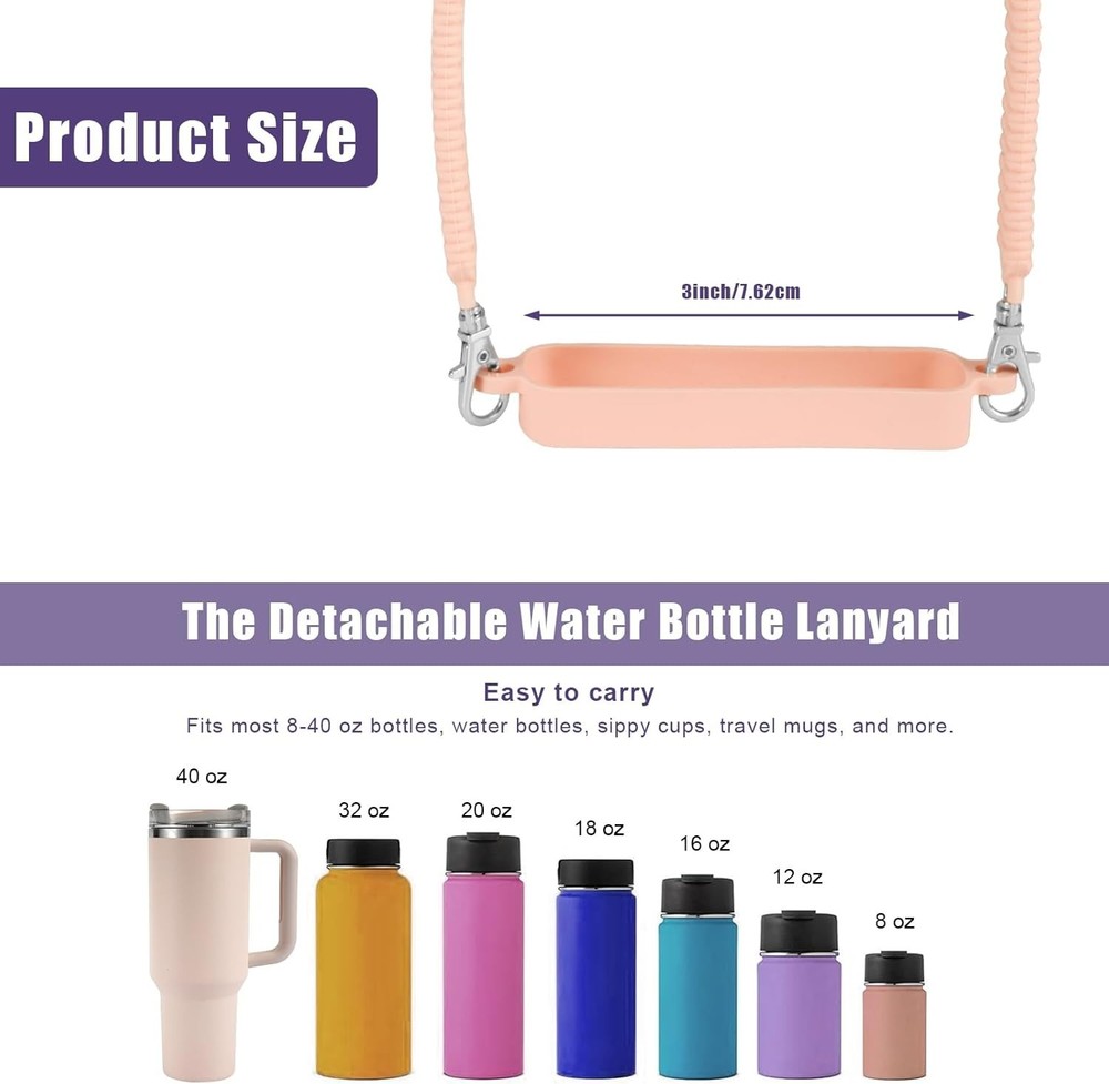 Versatile Water Bottle Carrying Strap - Compatible with Most Bottles & Strollers