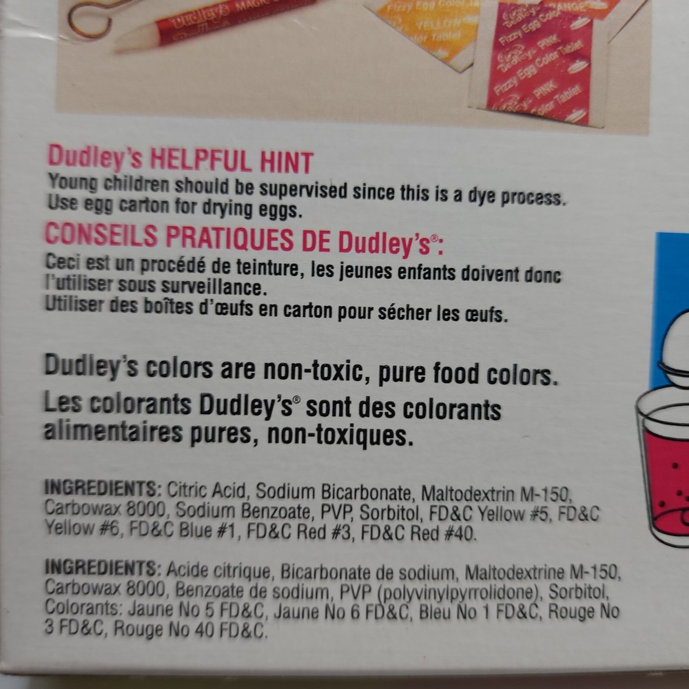 Vintage Easter NOS Dudleys Fizzables Easter Egg Decorating Kit