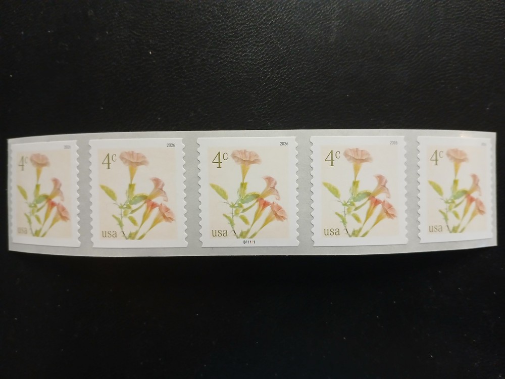 US SC# 6045 Angel's Trumpets PNC 5 from 2026..  MNH