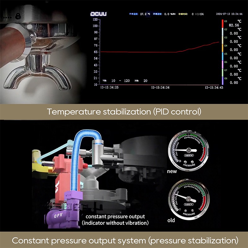 HiBREW Espresso Machine Adjustable Coffee & Steam Temperature, PID Technology