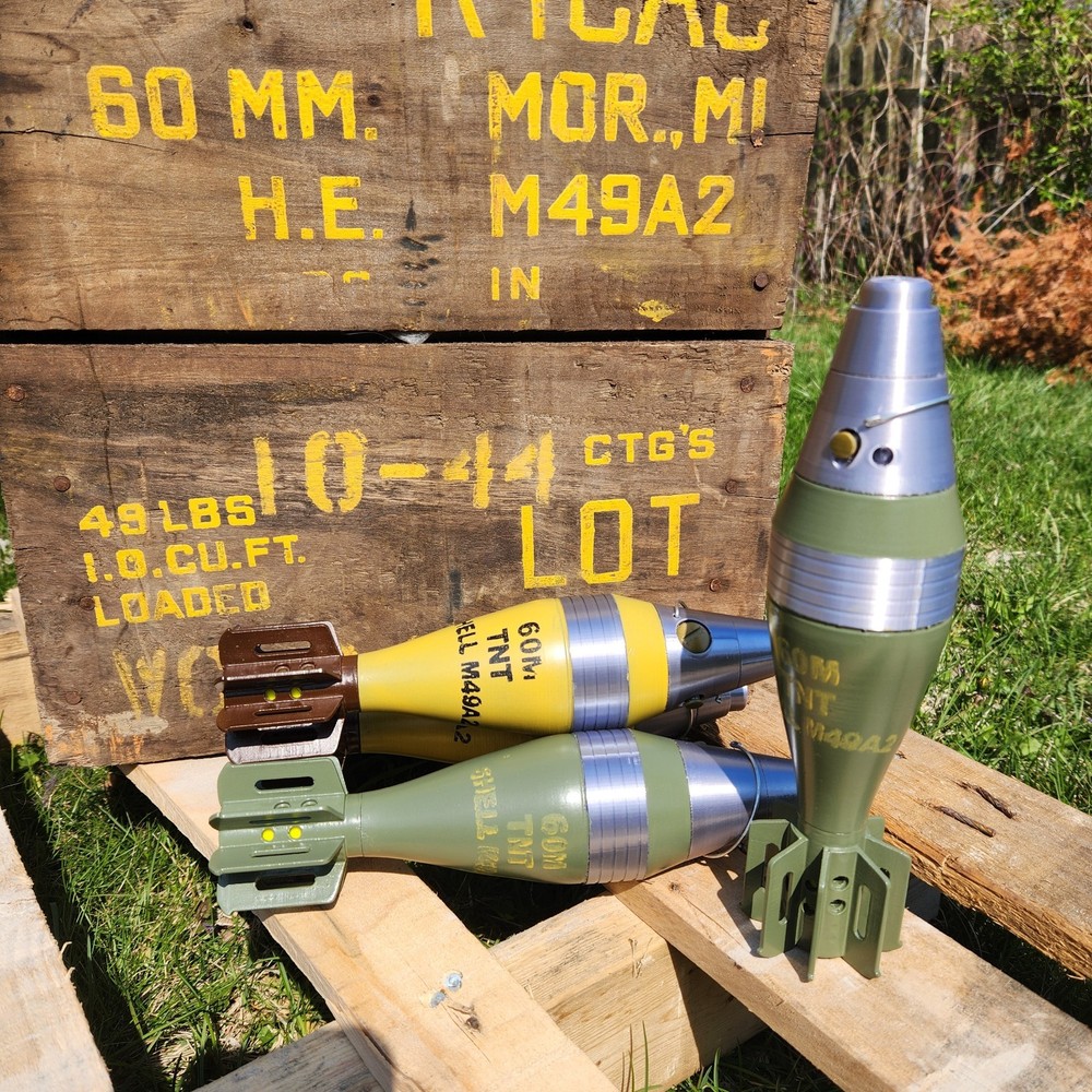 60MM Mortar Round 3d Print