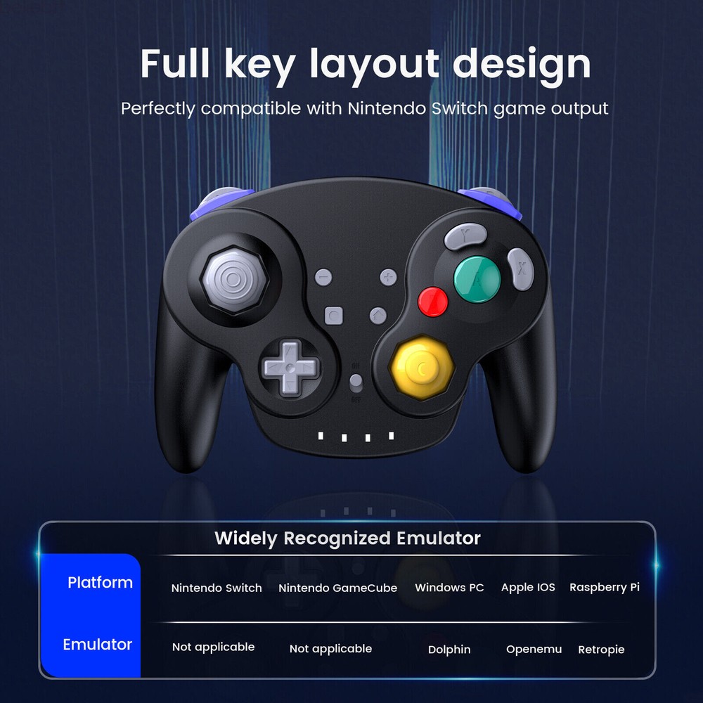 Wireless Gamecube Controller with Adapter for Nintendo Gamecube Wii NCG Gamecube