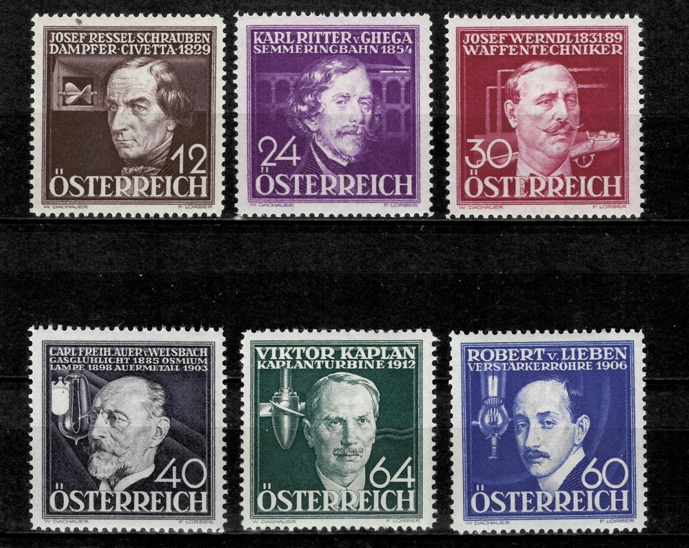 Austria 1936 ☀  Austrian Inventors full set☀ Mint never hinged(**)