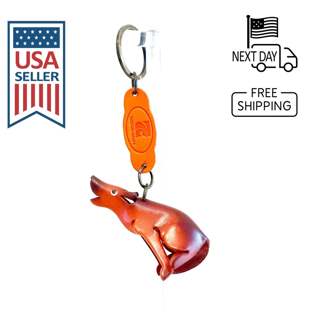 Wolf Handmade Leather Keyring