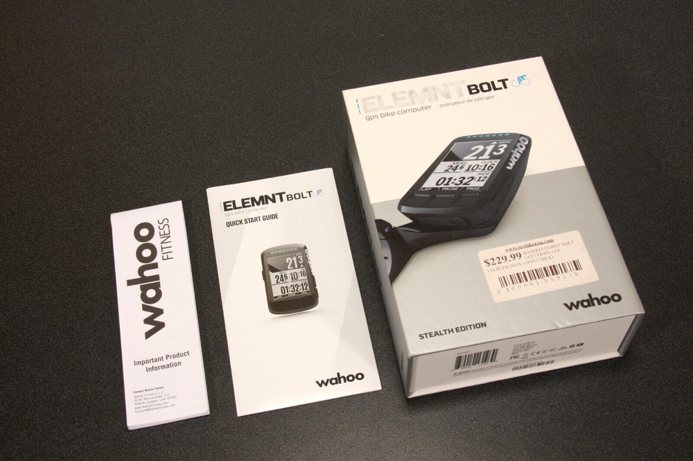 Wahoo Elemnt Bolt Empty Box and Quick Start Guide ONLY, NO GPS INCLUDED