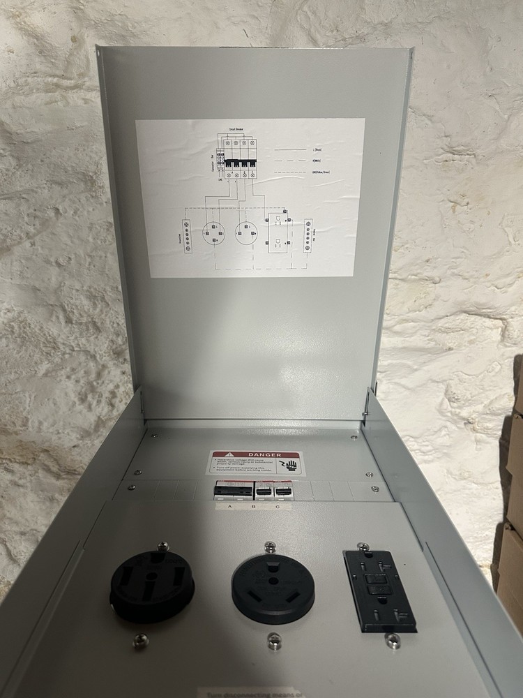 Electrical Outlet Boxes Temporary Power Panel Weatherproof RV Receptacle Box wit