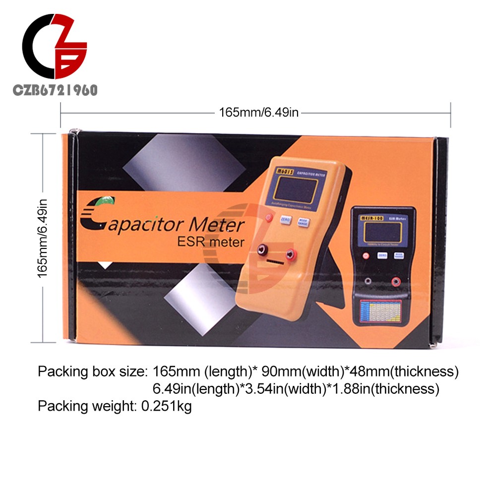 LCD High-precision Capacitor Meter Auto Range Handheld Capacitor Circuit Tester