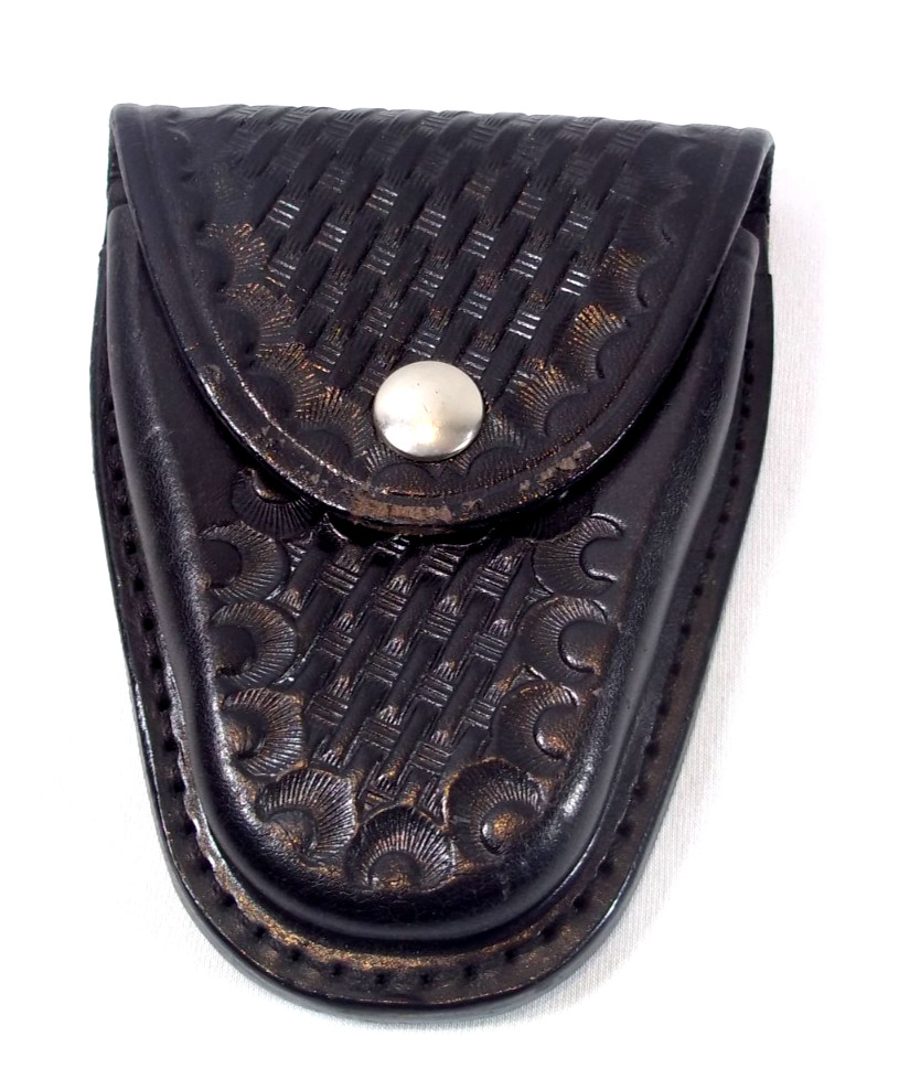 Gould & Goodrich Handcuff Case B70W Leather Weave Pattern - Used