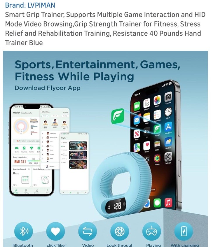 Grip Trainer, Supports Multiple Game Interaction and HID Mode Video Browsing