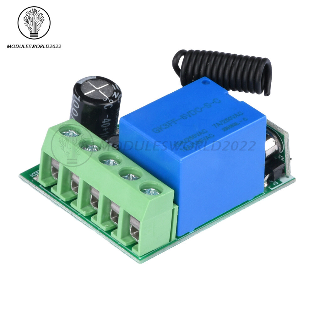 433Mhz 5-60V 1CH Wireless Remote Control Switch Relay Receiver Module with Case
