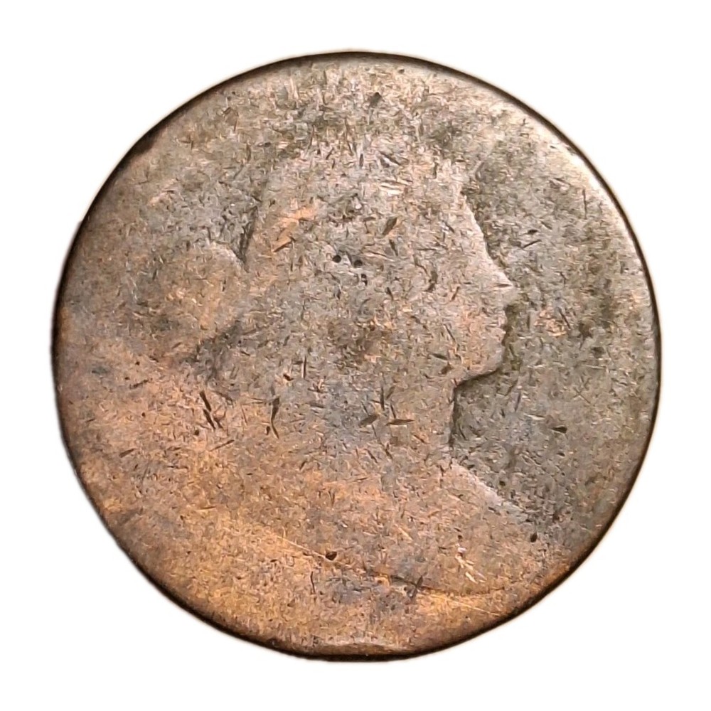1802? Draped Bust Large Cent Worn Date/Details Low-grade Stems Reverse Early US