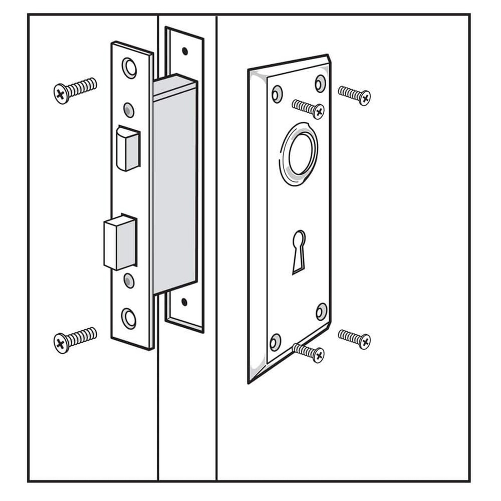 1 Pack Mortise Keyed Lock Set with Classic Knobs, Perfect for Matte Black