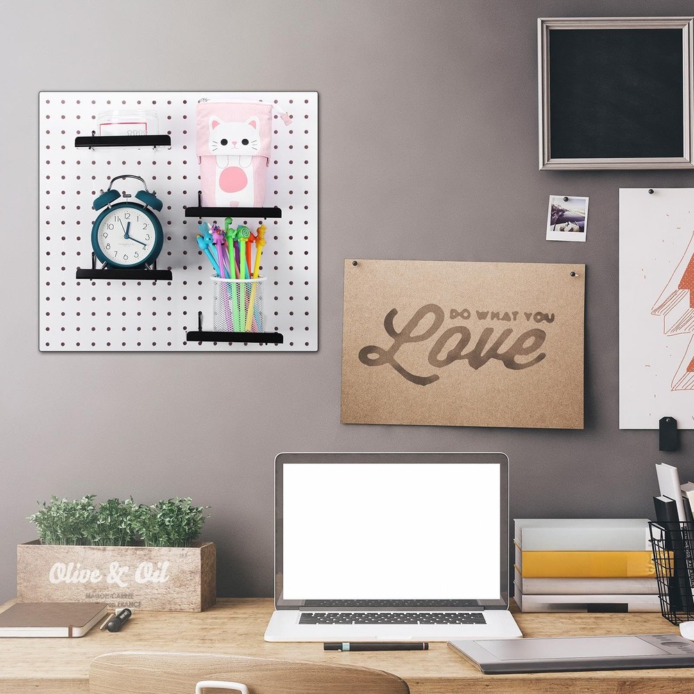 4 Pack Pegboard Shelves Wall Organizer Peg Board Shelf Brackets Pegboard