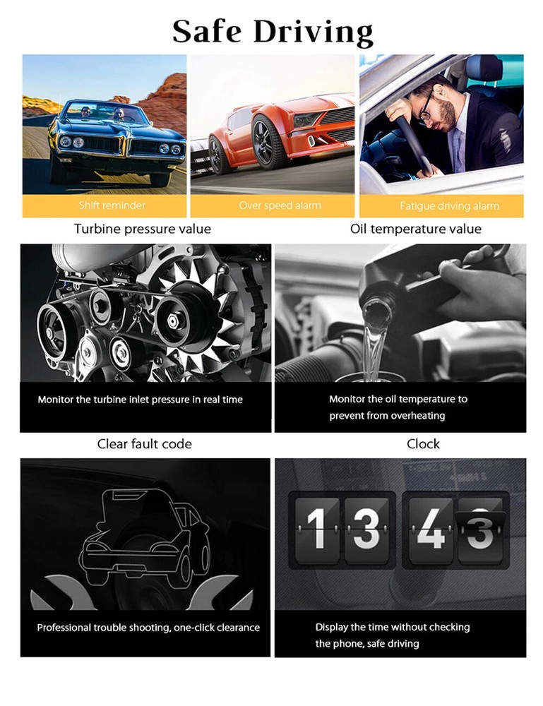 Automotive on-board Computer Car Digital Driving Computer Display Speedometer