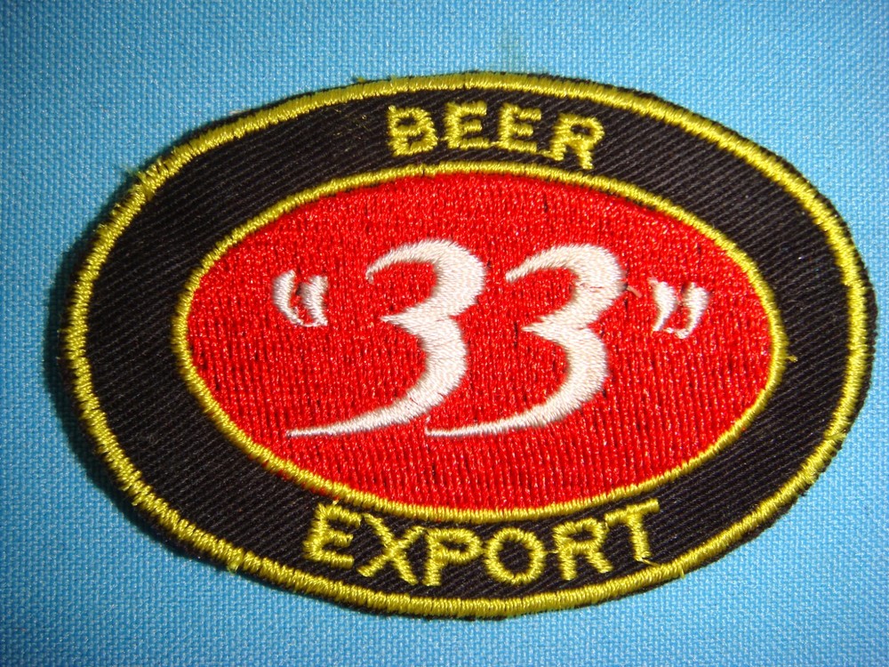 LOGO BEER " 33 " EXPORT FROM SAIGON BEER FACTORY VIETNAM PATCH
