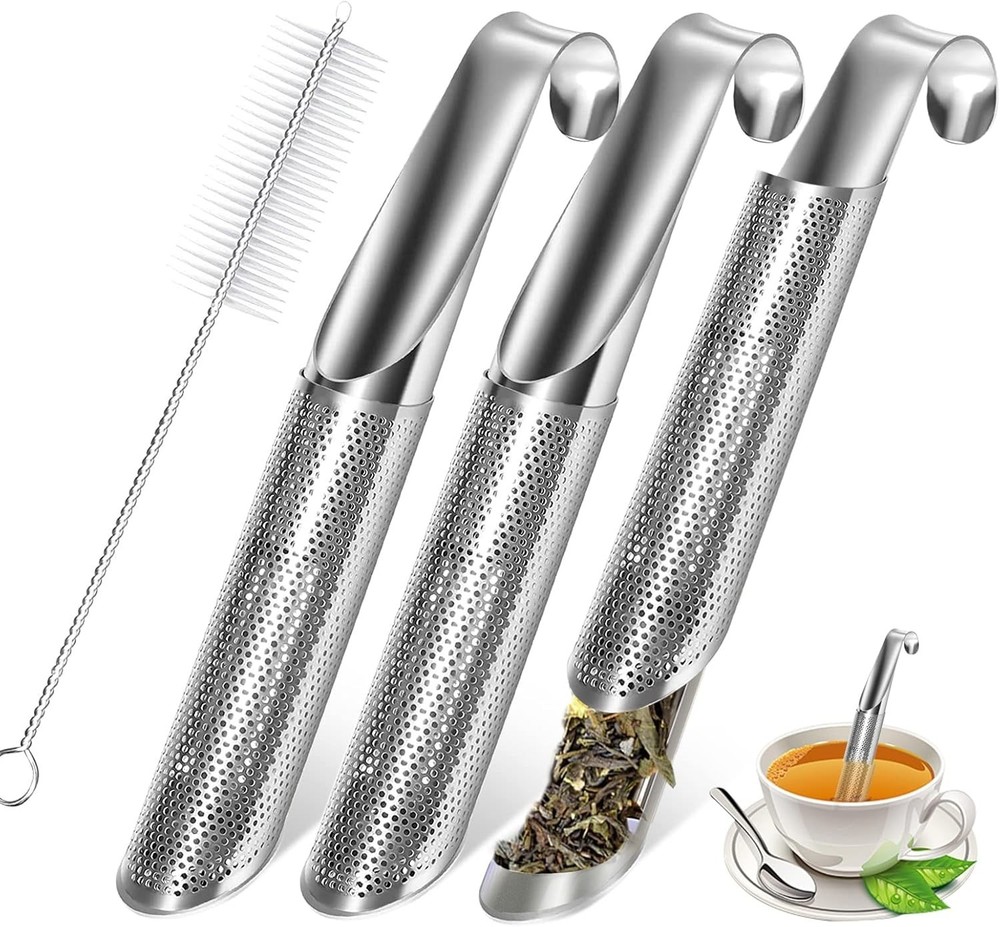 3 Pcs Tea Infuser and 1 Brush, tea diffusers for loose teaTea Infuser for Loose