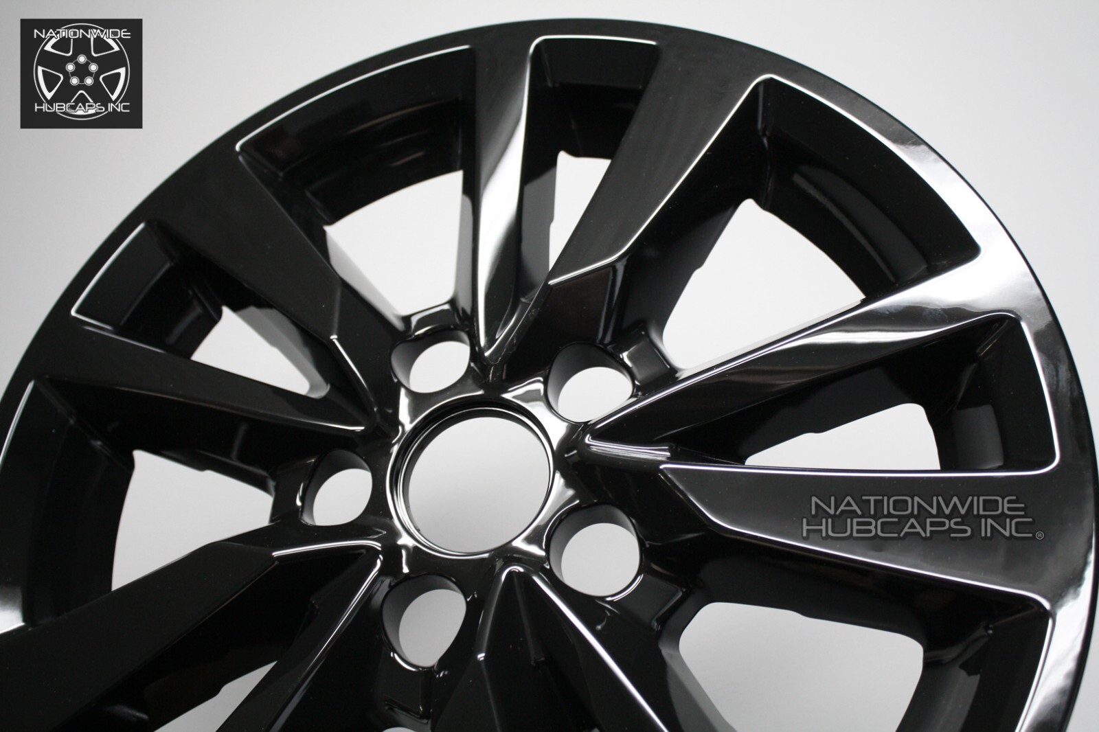 4 fits Toyota Camry LE 2025 Black 16" Wheel Skins Full Rim Covers Hub Caps