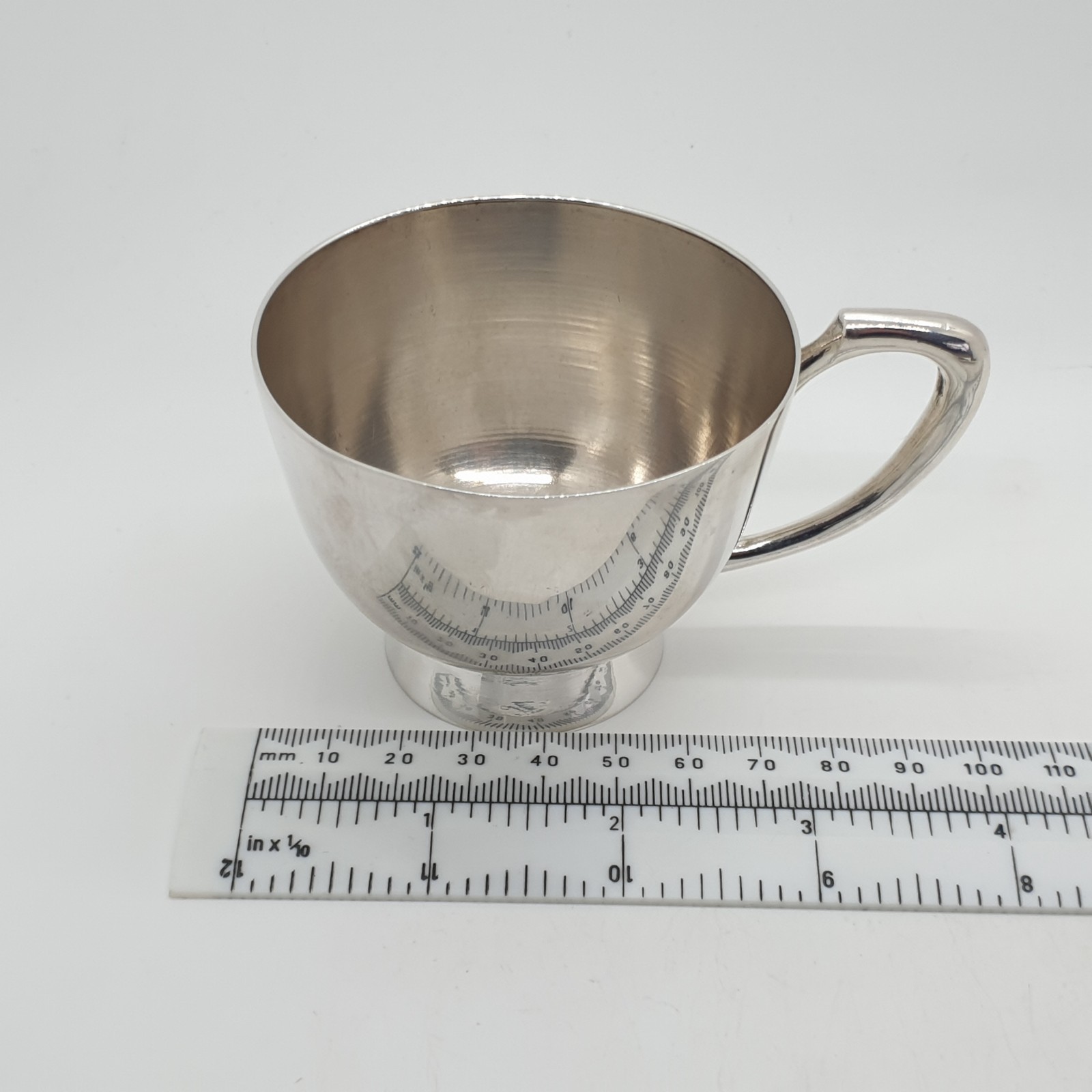 900 Solid Silver Coffee Cup & Saucer