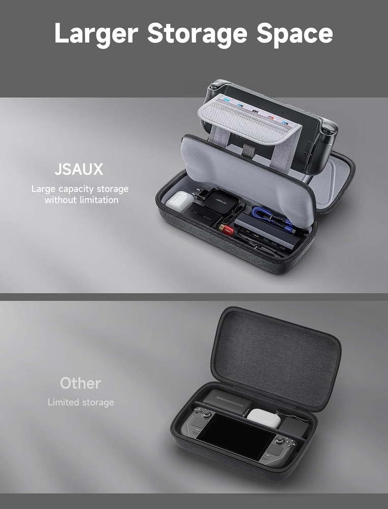 Carrying Case Compatible with Steam Deck/ROG Ally, Protective Hard Shell Trav...