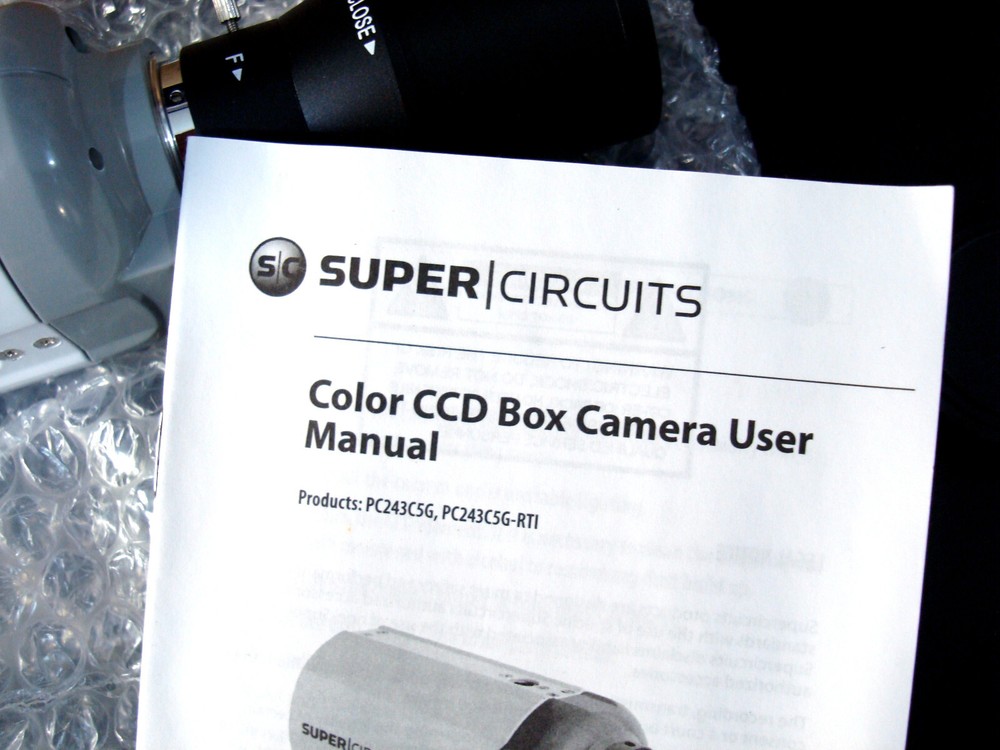 NEW - SUPER Circuits PC243C5GRTI Security Camera w/ Attached Lens - Original Box