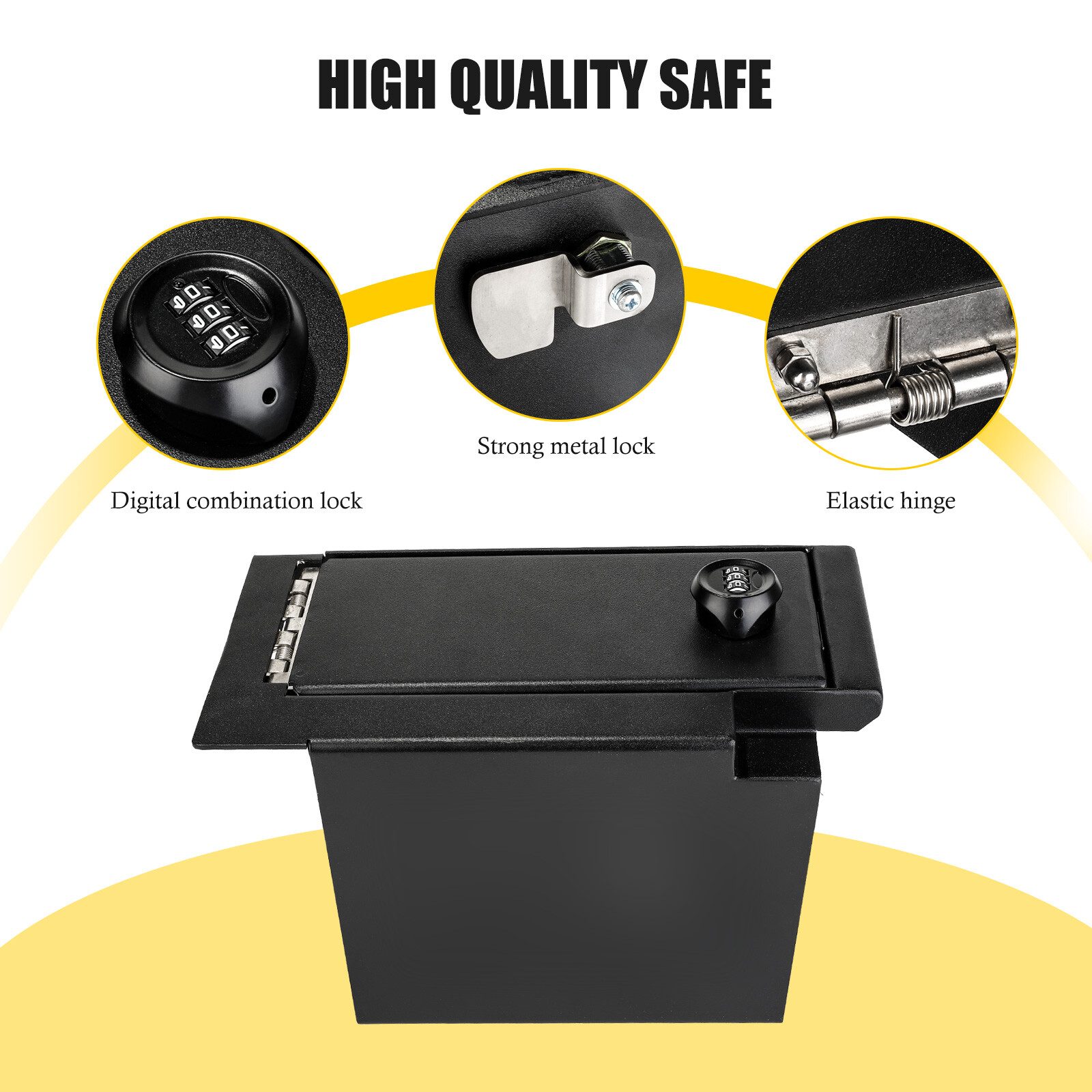 Fits Toyota 2022-2025 Tundra & Sequoia Center Console Safe Half Cabinet Storage.