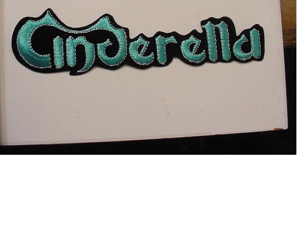 2 large CINDERELLA PATCH EMBROIDERED 80'S METAL-IRON ON PATCH-licensed 10"