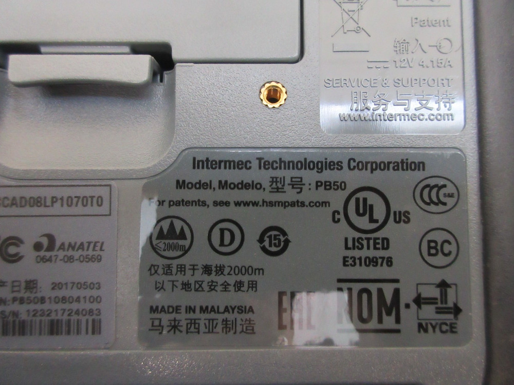 Intermec PB50 Mobile Thermal Label Printer