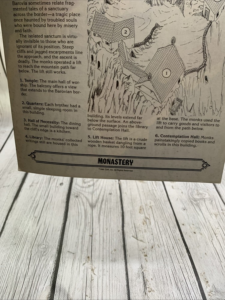 D&D Monastery Map/Guide 1990 TSR