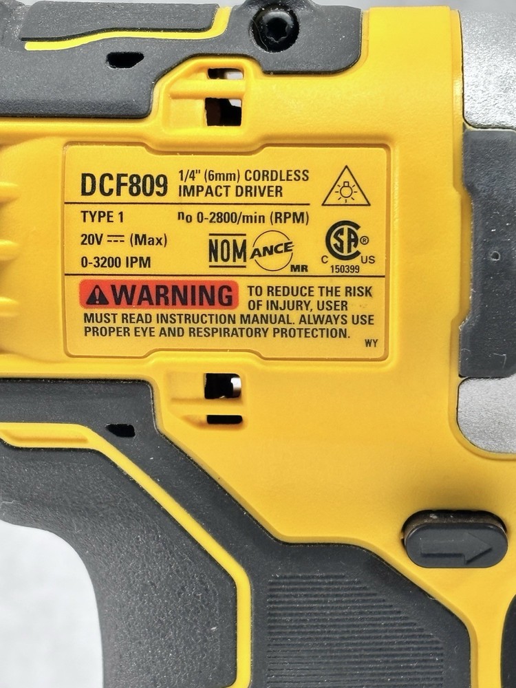 DeWalt DCF809 20V Max Brushless Impact Driver Kit Atomic Compact