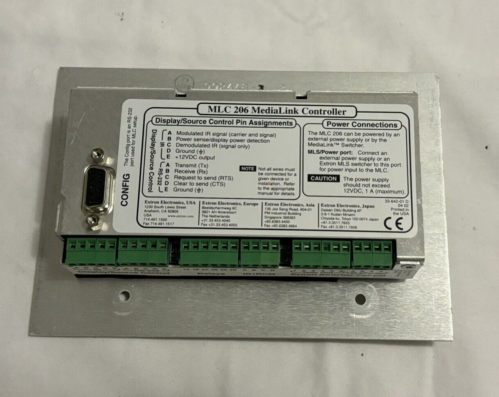 Extron MLC 206 MediaLink Controller White with SMB-3 Gang Surface Mount Box