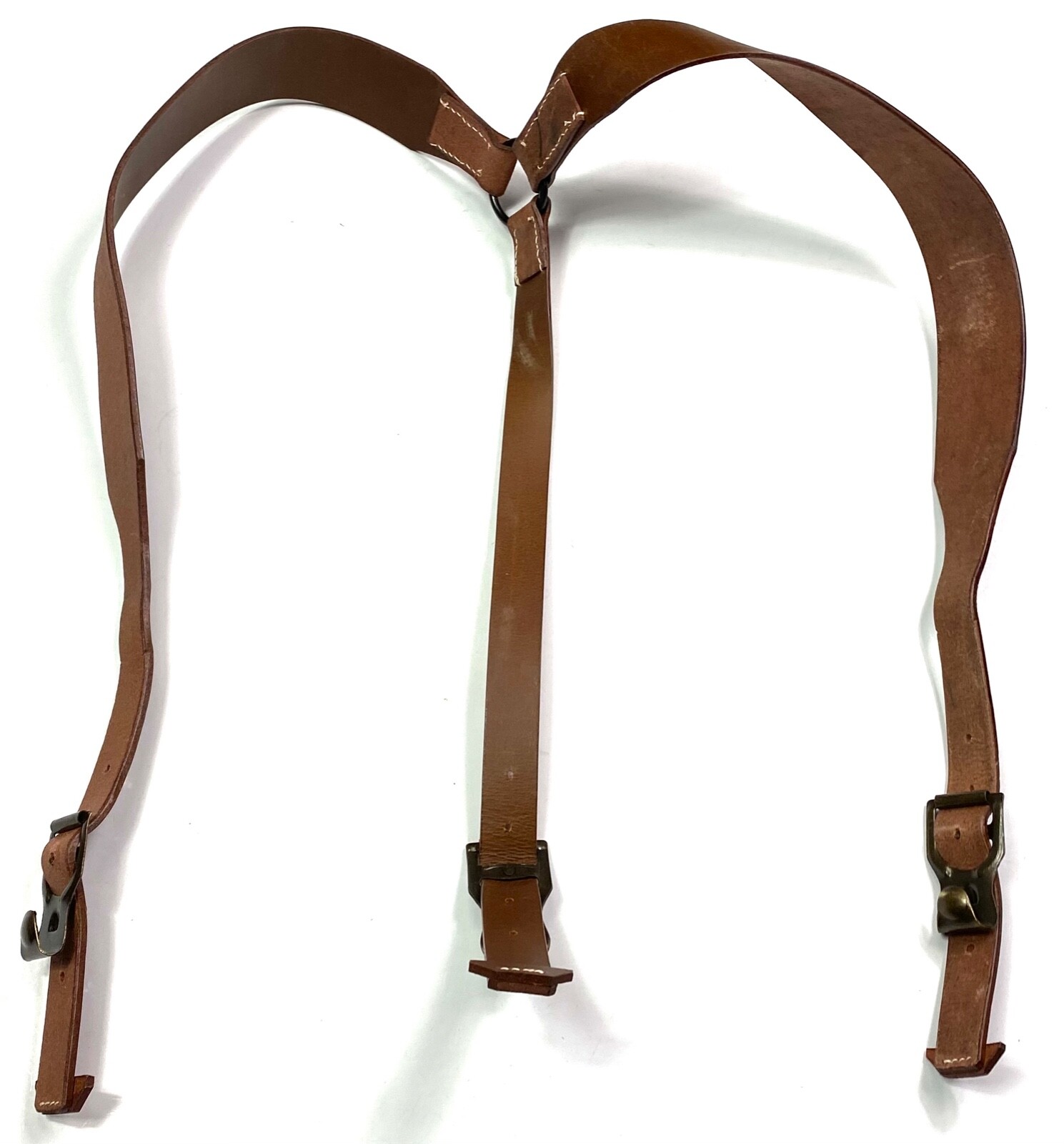 WWI GERMAN IMPERIAL ARMY M1907 LEATHER EQUIPMENT Y-STRAPS-ROUGHSIDE