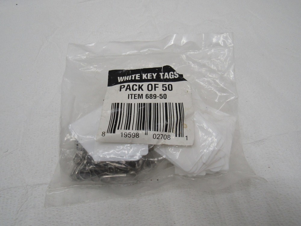 50 pack AdirOffice Hanging Key Tags with Metal Snap Hooks Durable Plastic 689-50