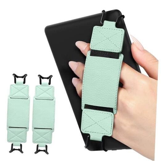 2 Pack Security Hand Strap for 6-8" Kindle eReaders Fire Tablet  Agave Green