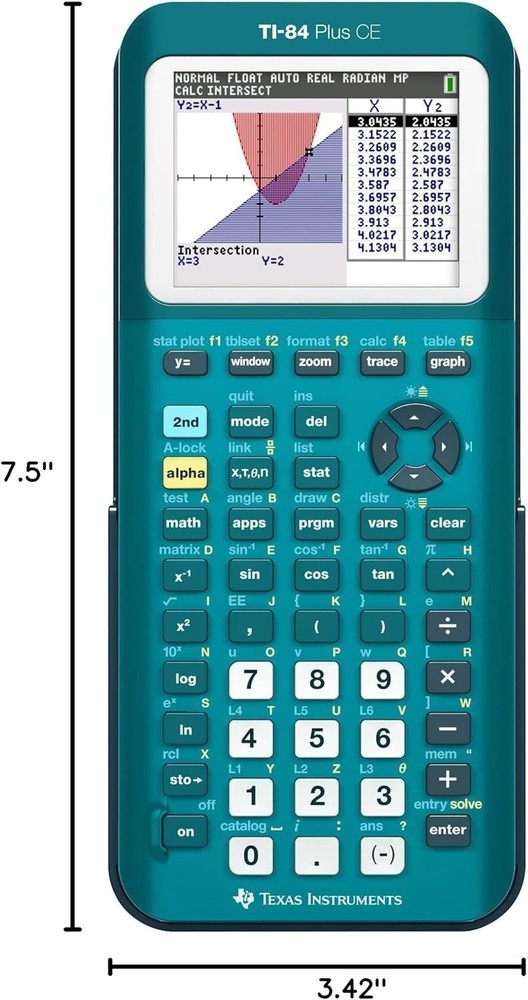 TI-84 Plus Color Graphing Calculator, Teal Metallic