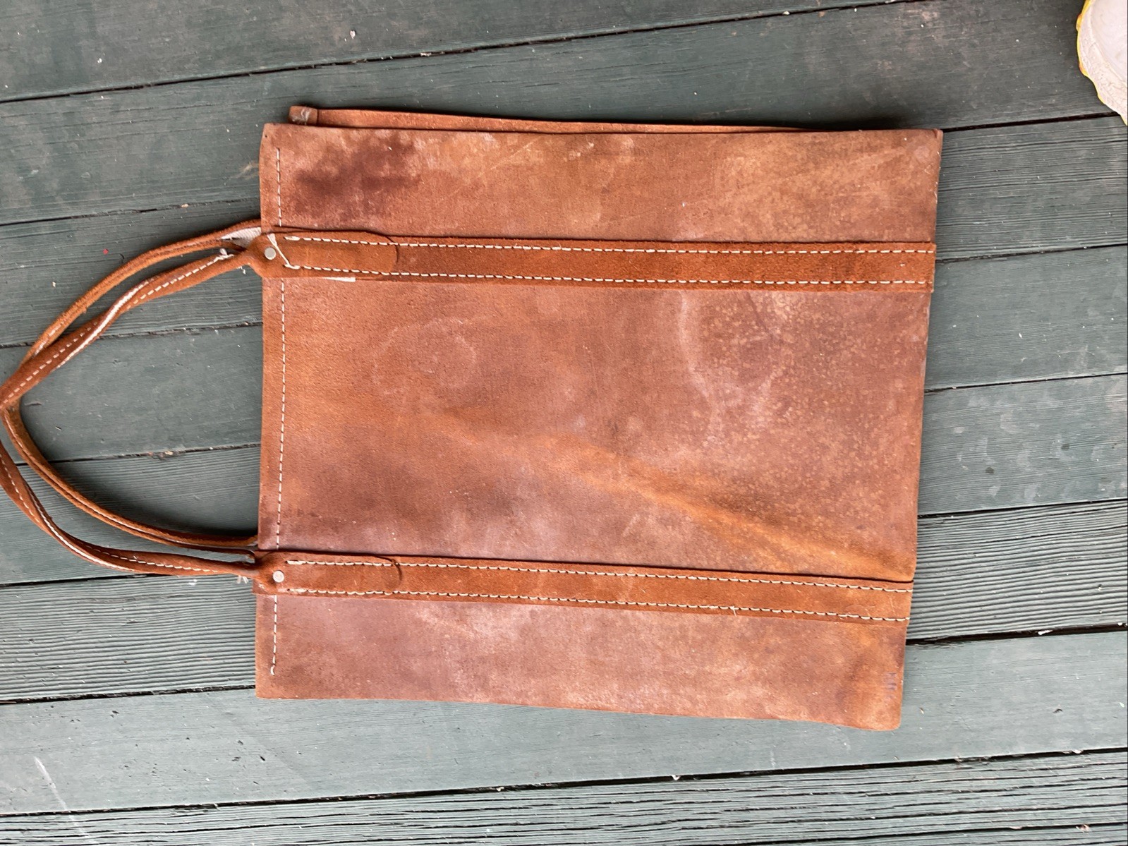 34"x14.5" Leather Firewood Log Carrier Sling vintage cool Look