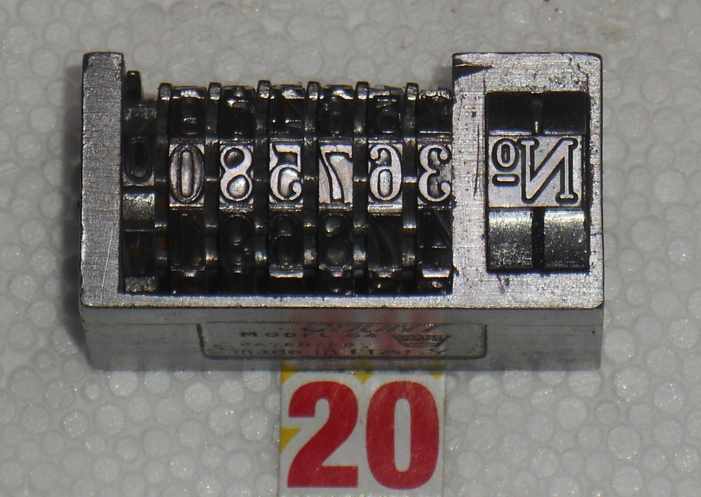 COUNT | letterpress numbering machine | 20