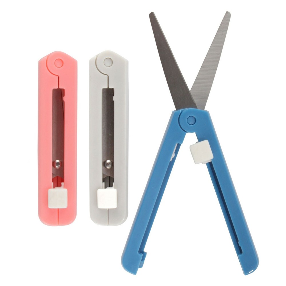 Push Open Safety Folding Scissors