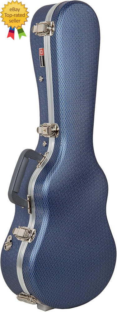 , 0-String CRA800 Ukulele, Super Lightweight ABS Molded Hard Case (Tenor, Blue),