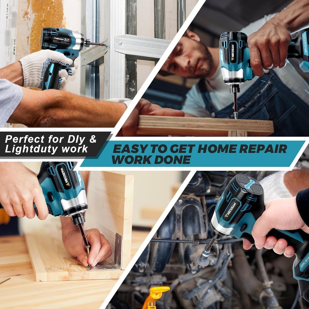 Professional 21V Impact Driver with Dual Batteries & Quick Charge Function