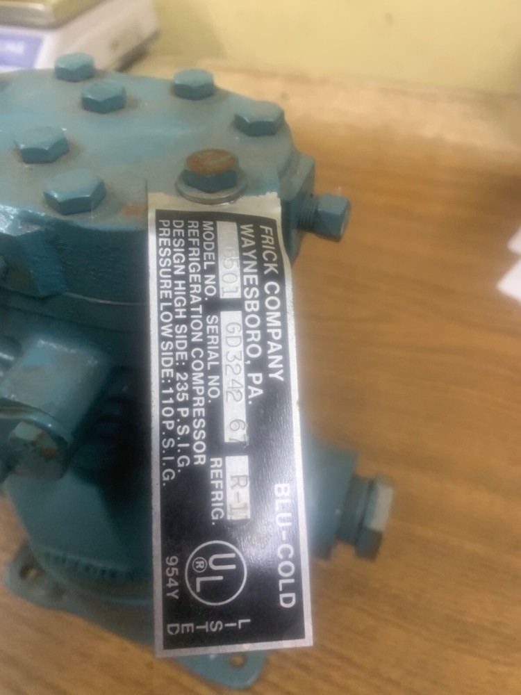 Frick Company Refrigeration Compressor V16501