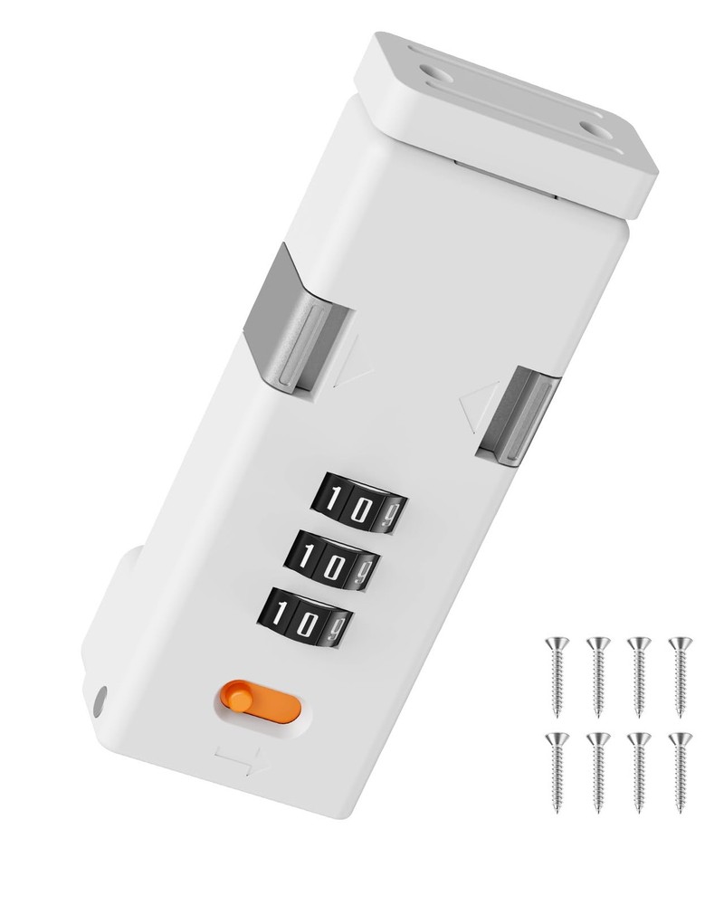 90 Degree Barn Door Combination Lock 3 Digit Password Keyless Security Latch