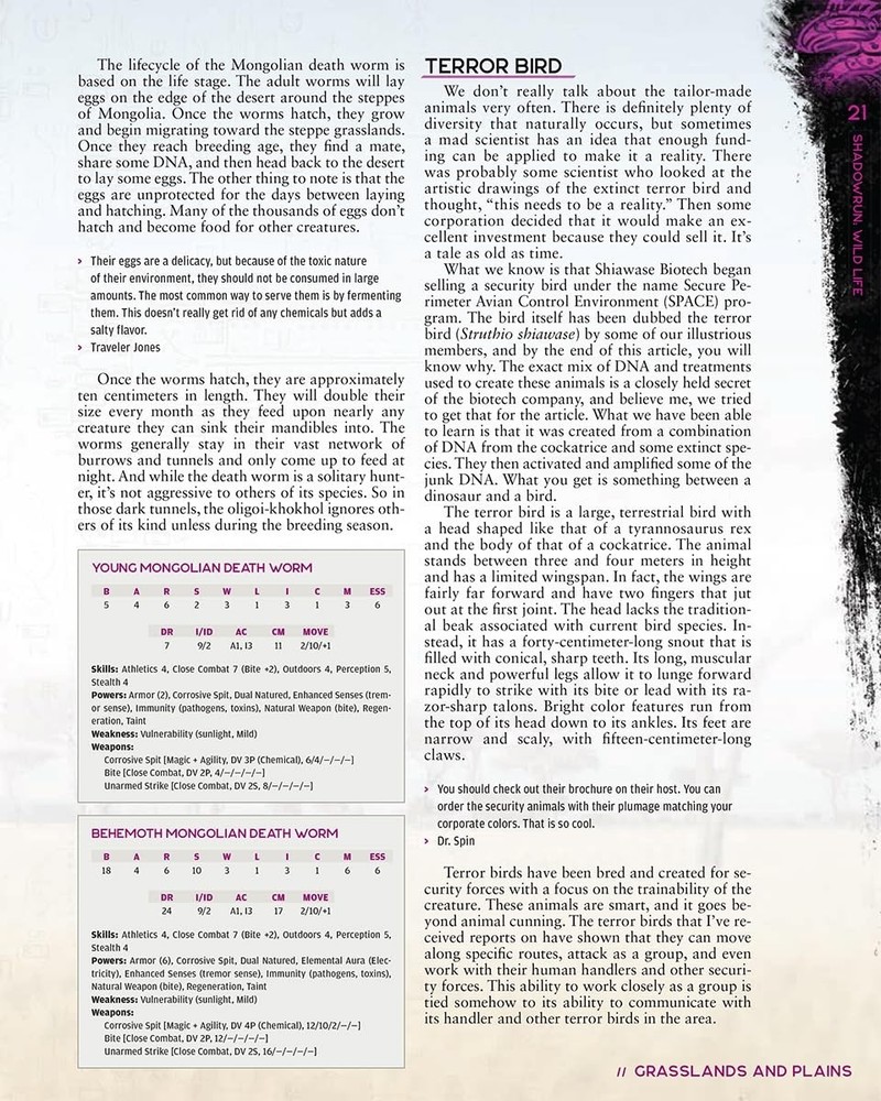 Shadowrun Wild Life: Core Critter Book